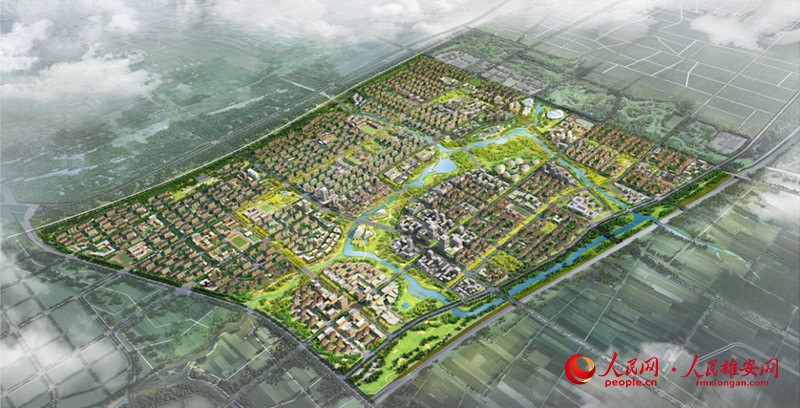 タワークレーンが林立する雄安新區(qū)容西片區(qū)の建設(shè)現(xiàn)場