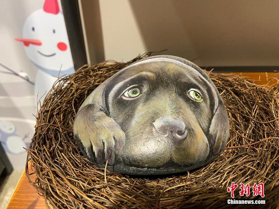 立體的なイラストでユニークなストーンアート　甘粛省