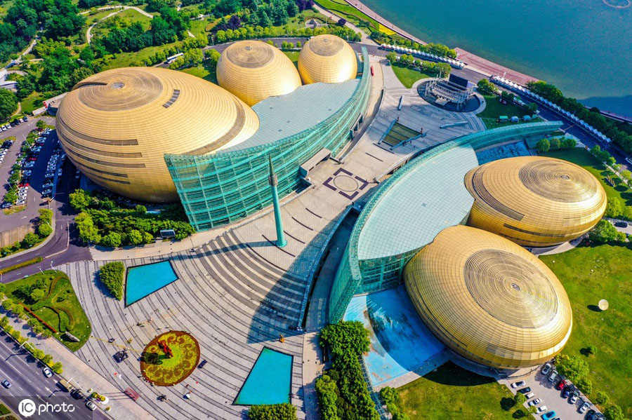 上空から見た河南省アートセンター（寫真著作権は東方ICが所有のため転載禁止）。