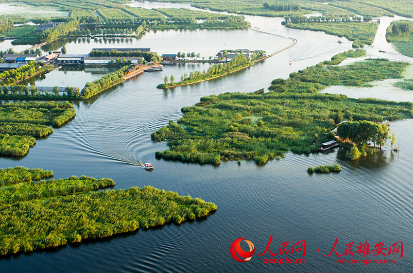 アップグレード?改造後の白洋淀埠頭（資料提供?白洋淀景勝地）。