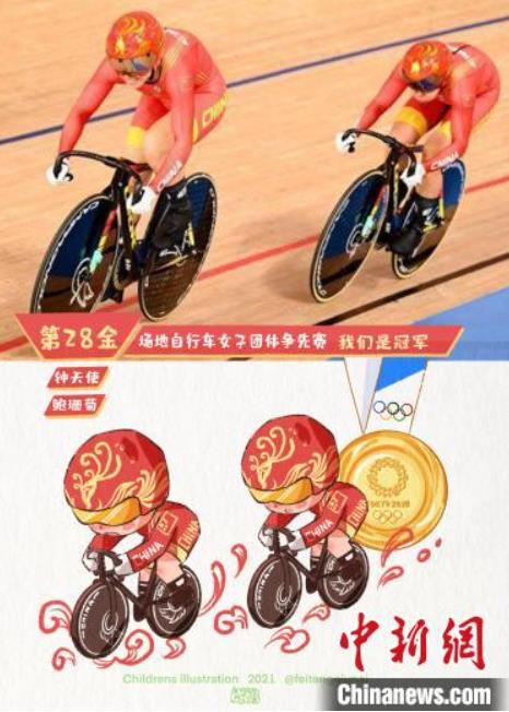 五輪金メダリストを可愛いイラストに　寧夏