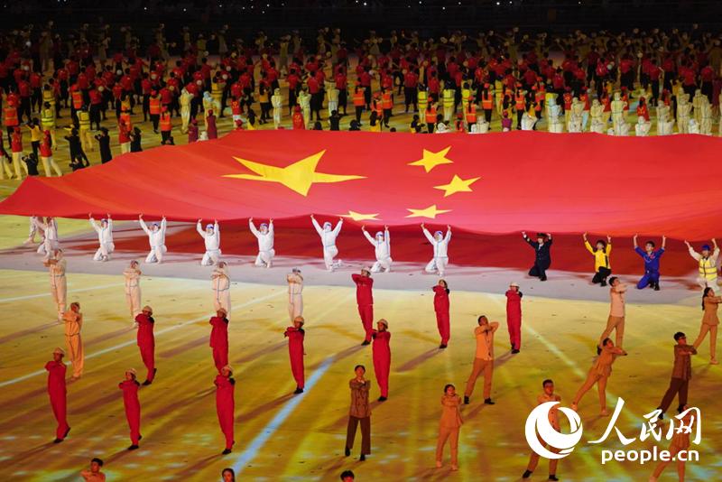 第14回全國運動會開會式で「奮闘する新時代　新たな道を邁進」パフォーマンス　陝西省西安