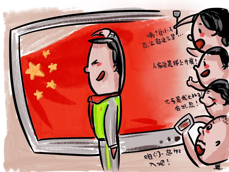 オンライン授業(yè)での心溫まるシーンをイラストで記録する美術(shù)教師　寧夏