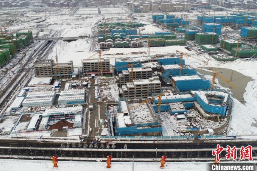 一面の銀世界に！河北省雄安新區(qū)