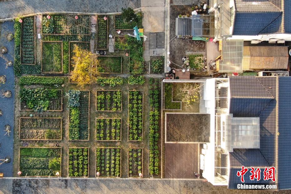 上空から眺めた昆山周荘　江蘇省