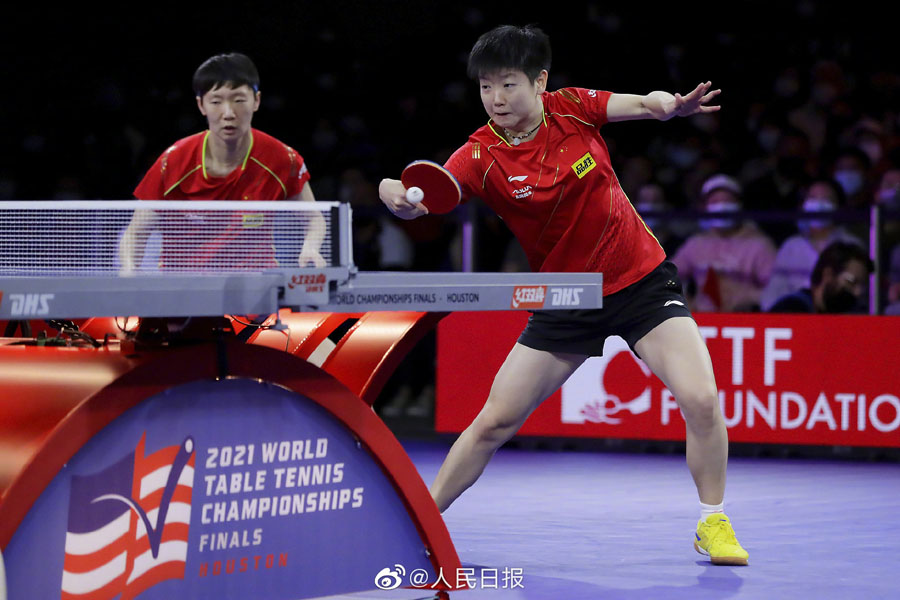 3対0で日本を下す！ヒューストン世界卓球女子ダブルスで王座守った中國(guó)