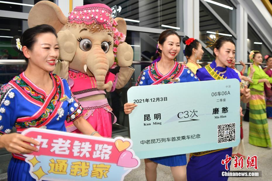 中國ラオス鉄道が開通、1本目の列車がシーサンパンナ?タイ族自治州に到著