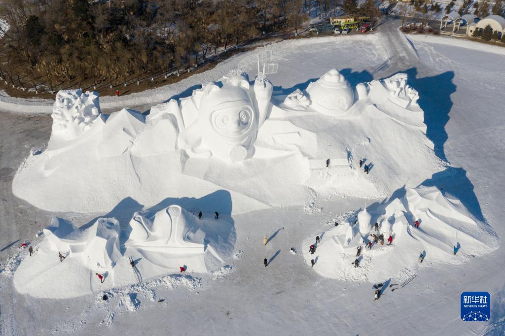 雪像「冬季五輪?太陽(yáng)島の旅」がハルビン太陽(yáng)島雪博會(huì)に登場(chǎng)　黒竜江省
