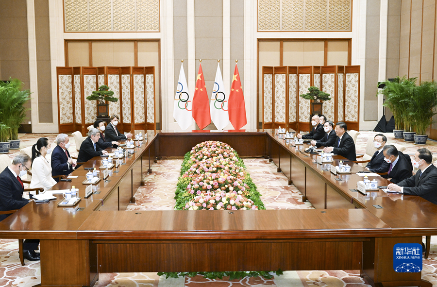 習(xí)近平國家主席がバッハIOC會長と會談「オリンピックの『より団結(jié)』は今の時代にまさに必要」