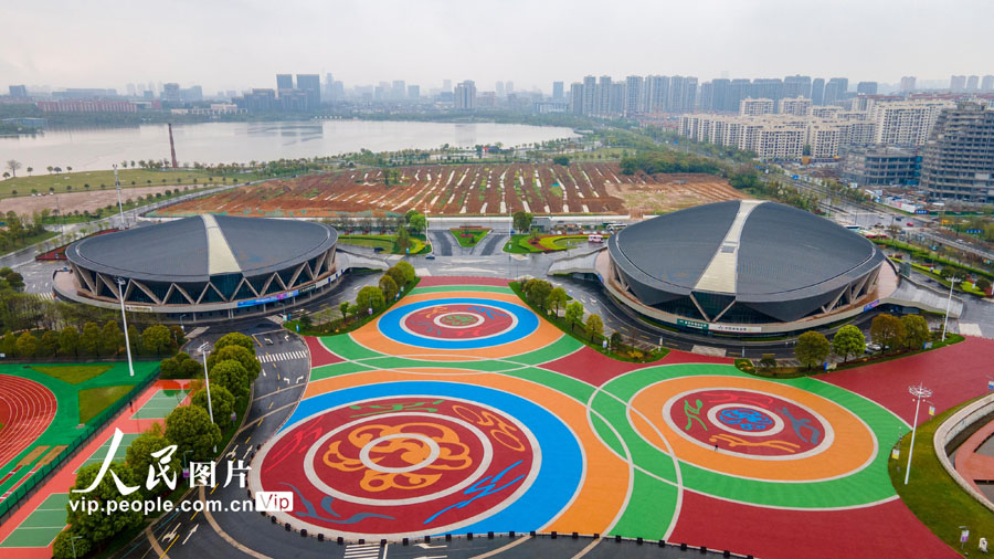 2022年杭州アジア競(jìng)技大會(huì)の共同開(kāi)催都市の1つとしてサッカーのグループリーグとセパタクローの試合が行われる浙江省金華市（撮影?胡肖飛）。