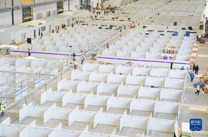 上海國家エキシビションセンターの「方艙醫(yī)院」が9日から引き渡し