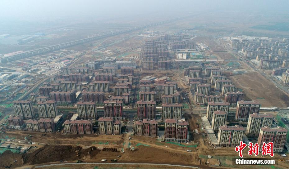 上空から撮影した「未來(lái)都市」雄安新區(qū)