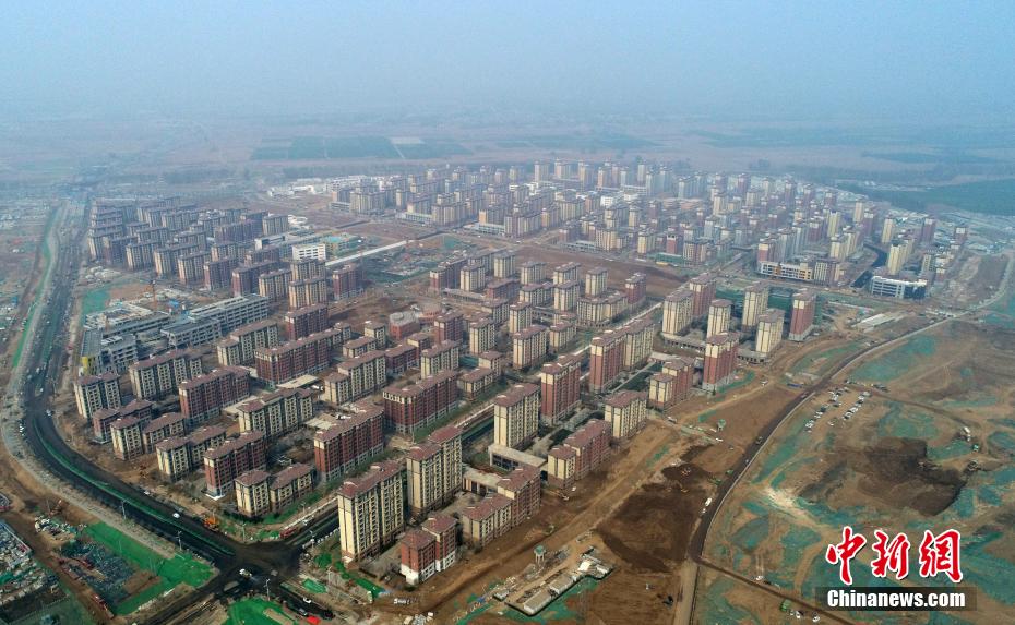 上空から撮影した「未來都市」雄安新區(qū)