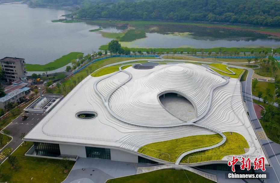 上空から撮影した武漢琴臺(tái)美術(shù)館　湖北省