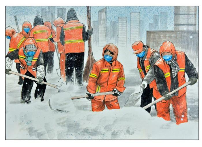 新型コロナとの闘いを感動的に描き出す大通県の各種アーティスト　青海省