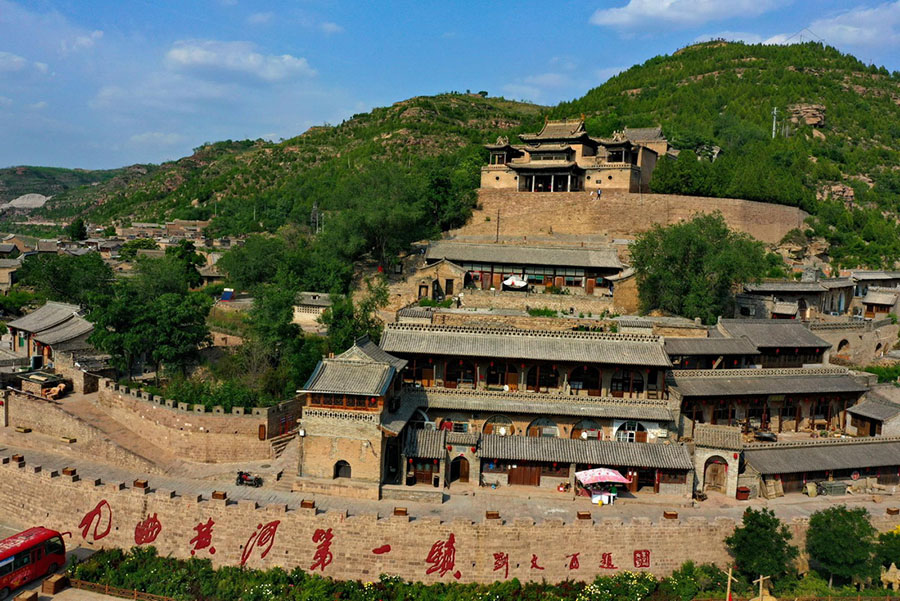 磧口古鎮(zhèn)（5月25日、ドローンによる撮影?曹陽(yáng)）。