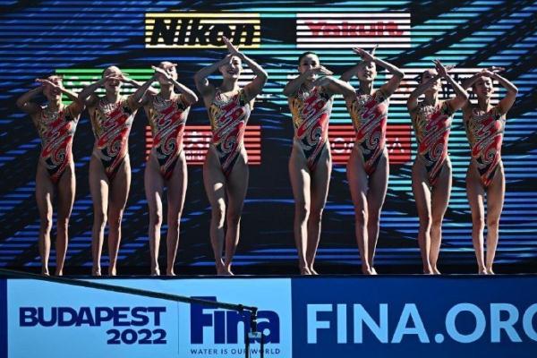 アーティスティックスイミングのチームテクニカルルーティンで中國(guó)が金メダル