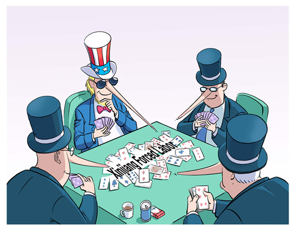 【イラストで読み解く】「新疆カード」を切って事実を歪曲する米政治屋