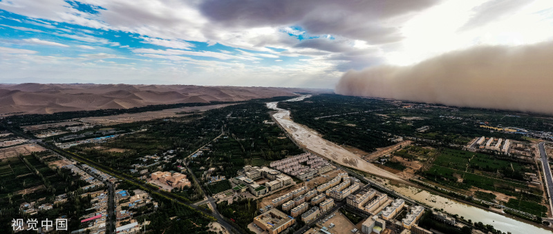 敦煌気象臺が砂塵黃色警報を発令　甘粛省