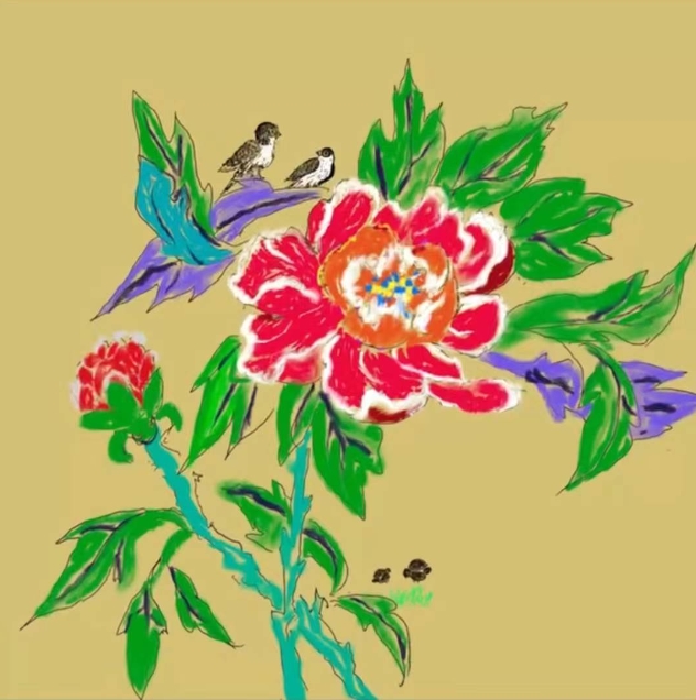 76歳女性が初めてiPadで描いた絵が評(píng)判に　江蘇省蘇州市