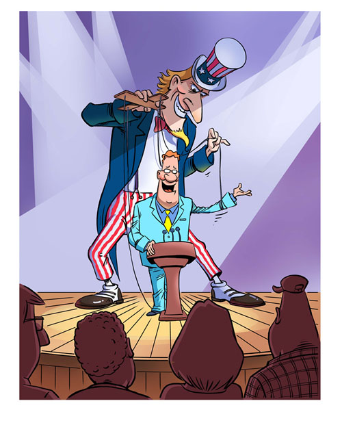 【イラストで読み解く】「操り人形」を操り「カラー革命」を煽動する「ファイブ?アイズ」