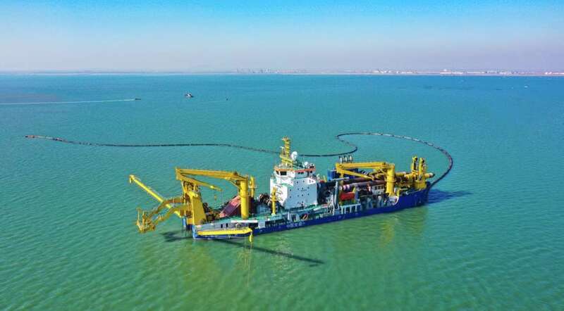 アジア最大級の自航式ポンプ浚渫船「天鯤號」が建設プロジェクトに正式に投入