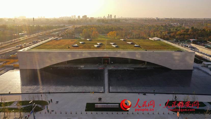 雄安都市コンピューティングセンターの空撮寫真。