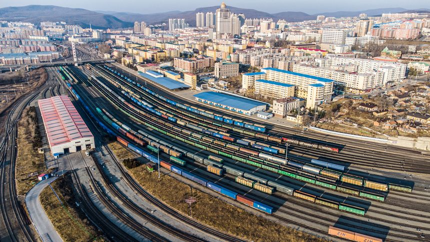 中歐班列の質(zhì)の高い運(yùn)行に貢獻(xiàn)する綏芬河鉄道口岸　黒竜江省