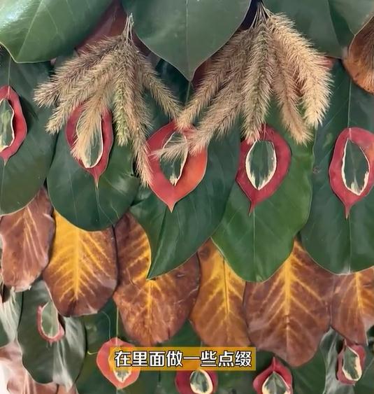 これぞ秋の裝い？家族総出で落ち葉を拾い「クジャクドレス」を作成　浙江省