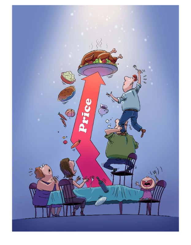 【イラストで読み解く米國の高インフレ】感謝祭前に七面鳥の価格も高騰