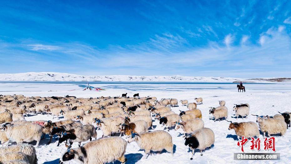 氷と雪の世界にはめ込まれた「サファイア」　青海省黃河源流の「星星?！?></td></tr><tr><td class=