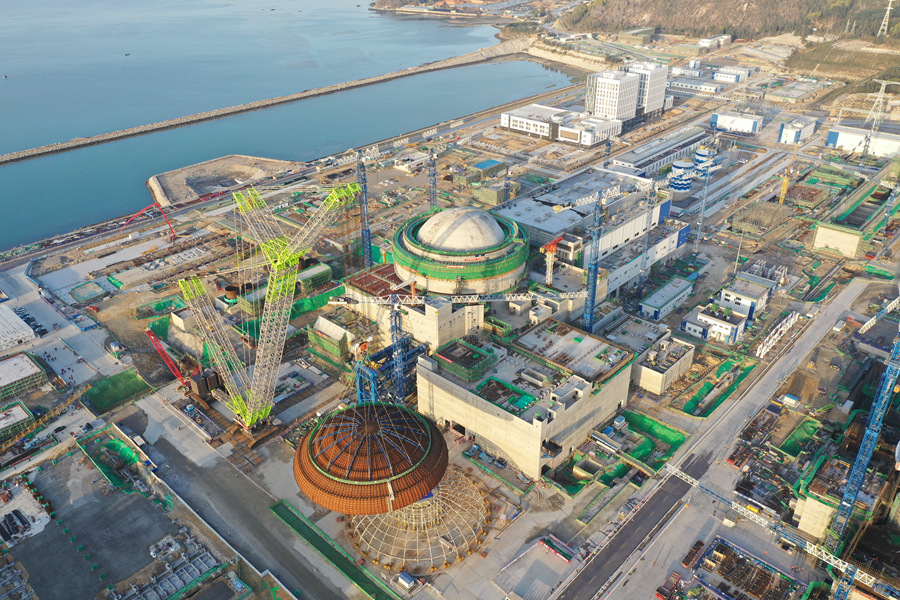 「華竜1號」漳州原発1號機(jī)、原子爐建屋ドーム屋根の據(jù)付に成功