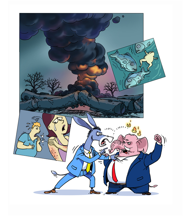 【イラストで読み解く】「有害物質(zhì)列車事故」で暴かれた米國(guó)政治の有害さ