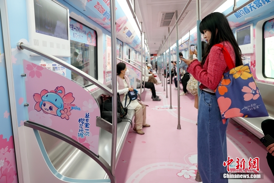 「サクラ地下鉄」に乗って春を満喫　湖北省武漢