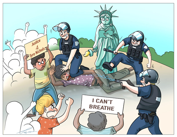 【イラストで読み解く】米國警官の暴力的法執(zhí)行