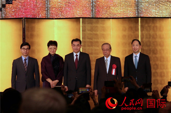 レセプション會(huì)場での呉江浩駐日大使(撮影?許可)