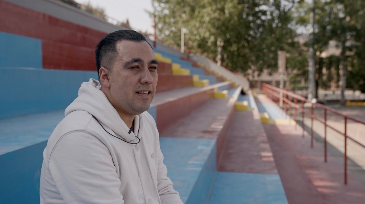 トルクメニスタンからの留學(xué)生RAHMANさん(撮影?張文捷)