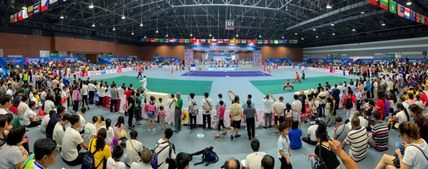 第8回世界伝統(tǒng)武術(shù)選手権大會(huì)會(huì)場(chǎng)の様子。