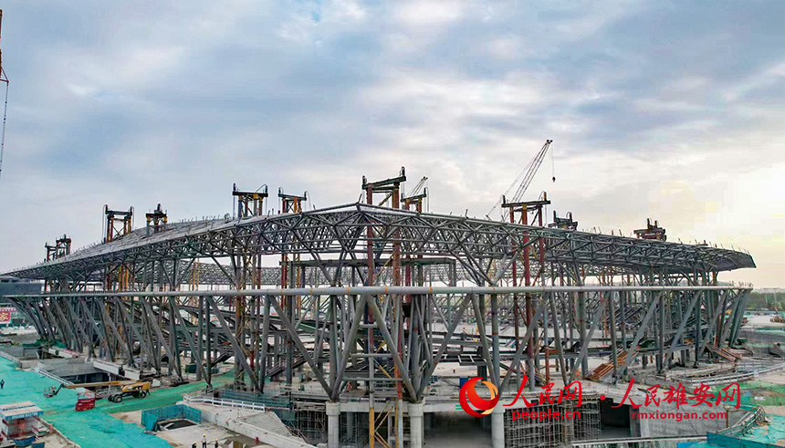 著々と進められている雄安スポーツセンター建設(shè)工事　河北省