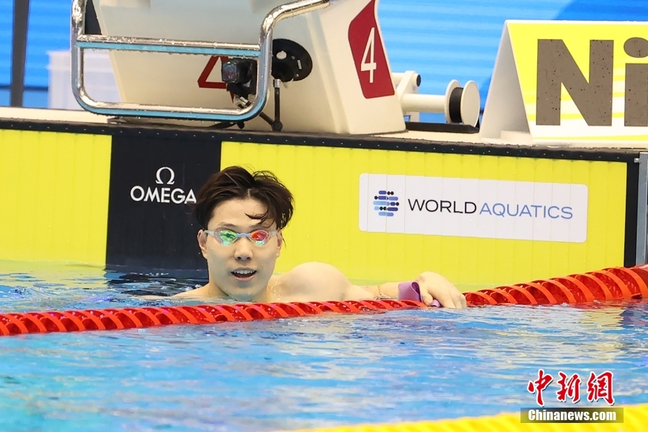 男子50メートル平泳ぎで中國の覃海洋選手が決勝進(jìn)出　世界水泳選手権2023福岡大會(huì)
