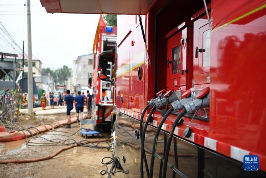 水害後の復(fù)舊作業(yè)進(jìn)む河北省涿州