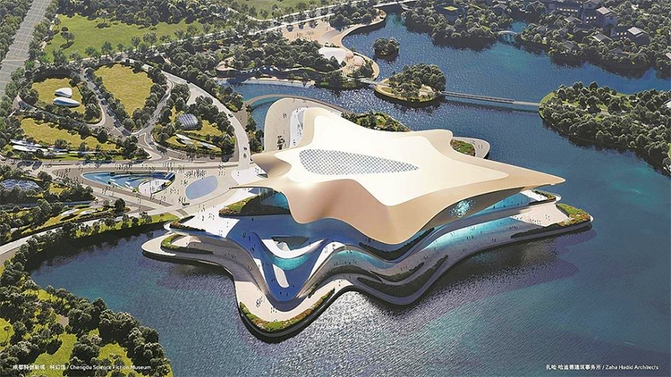 SF館の完成予想図。