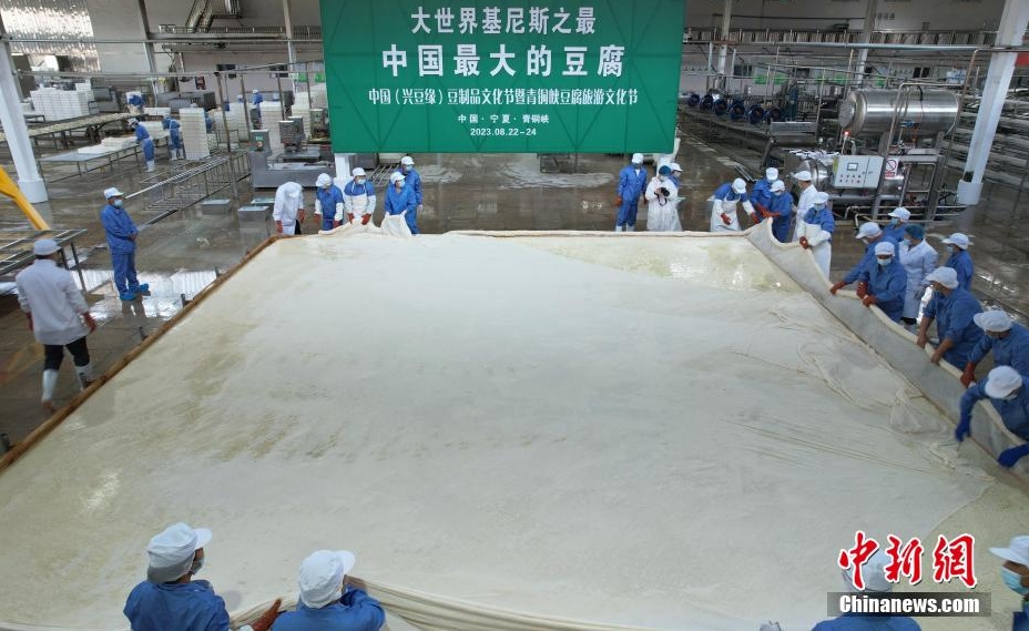 巨大豆腐が上海大世界基尼斯に認(rèn)定　寧夏青銅峽
