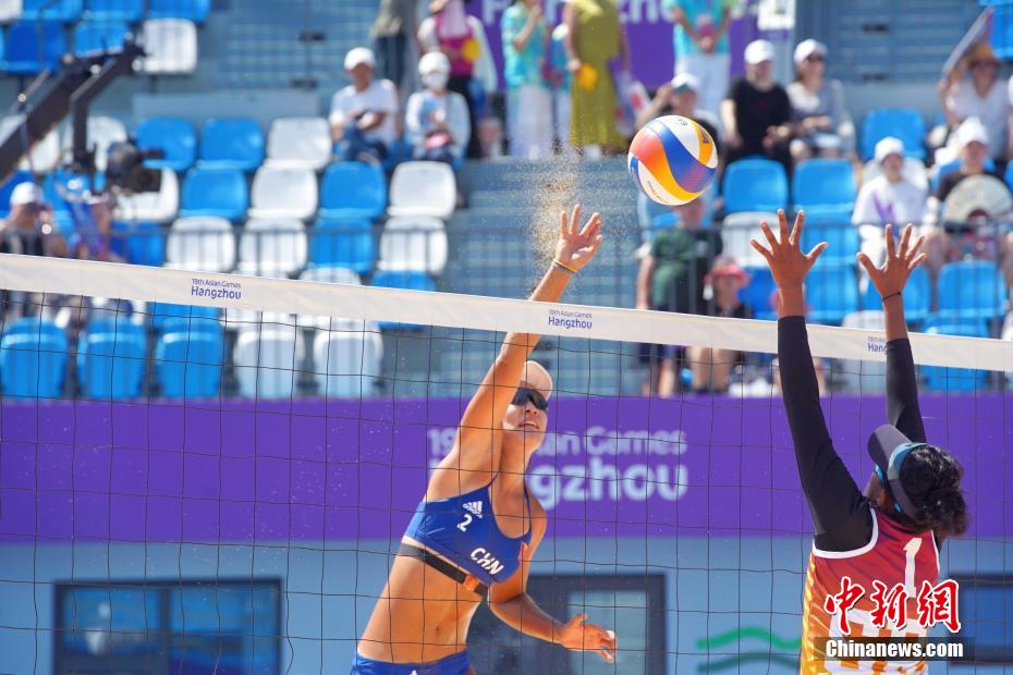 杭州アジア大會の競技開始　ビーチバレーで中國男子が一勝