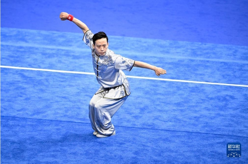 杭州アジア大會　武術の男子長拳で中國の孫培原が金メダル
