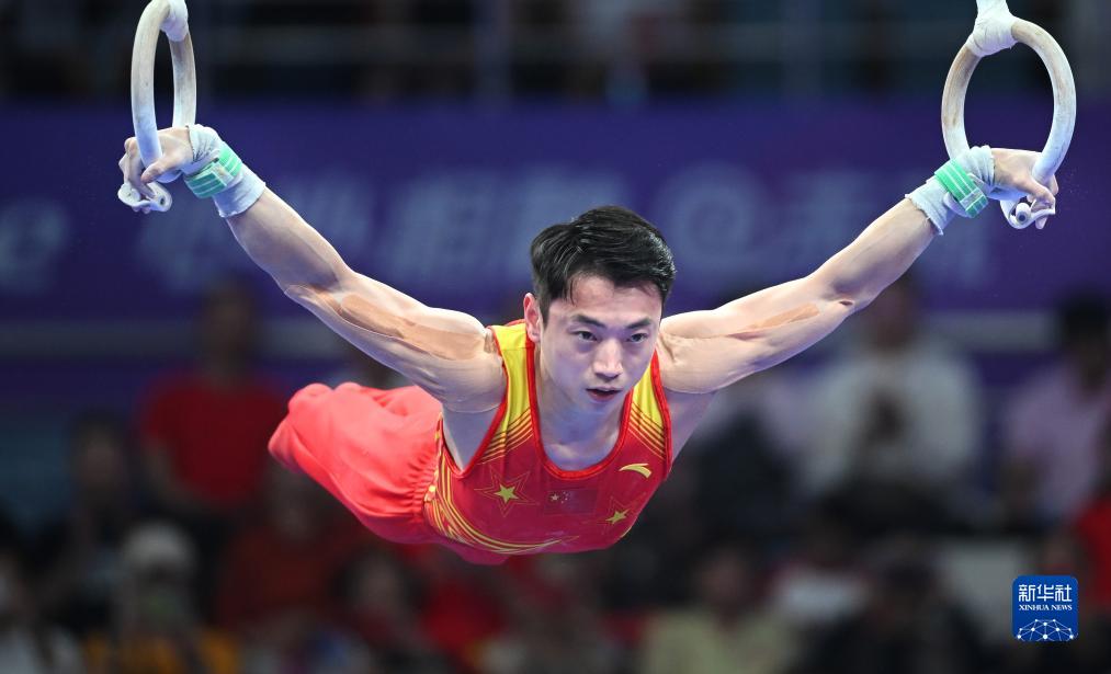 體操男子団體で中國が金メダル　杭州アジア大會