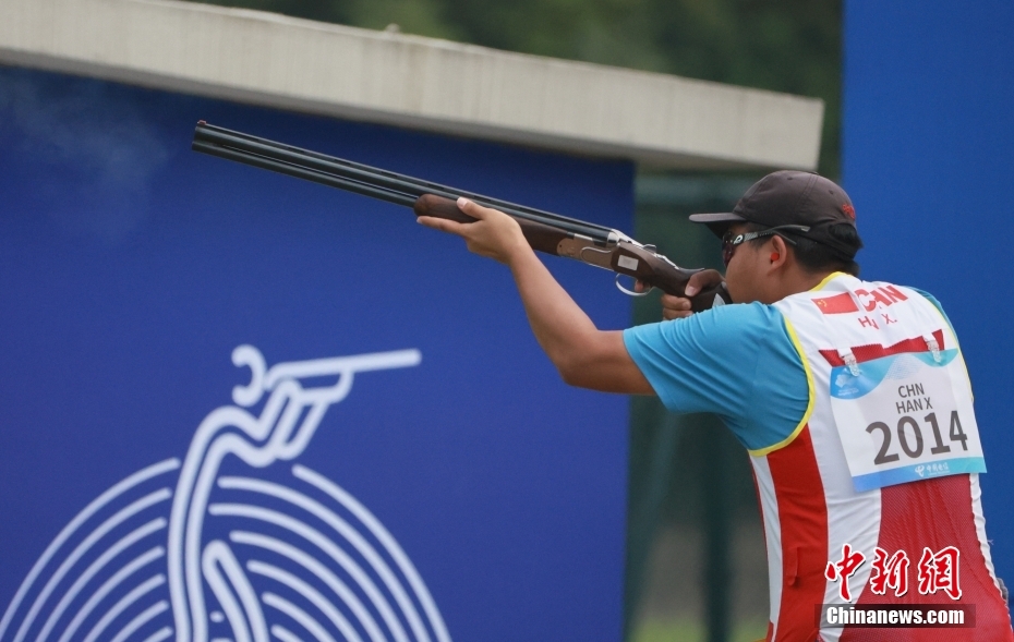 男子射撃クレー?スキート団體で中國が金メダル　杭州アジア大會(huì)