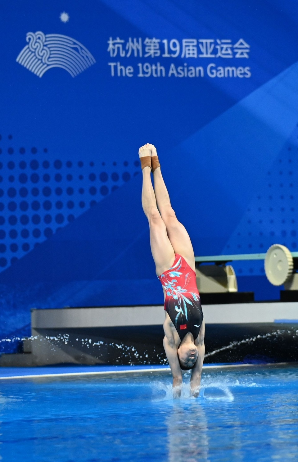 10月3日、決勝戦に臨む中國の全紅嬋選手。