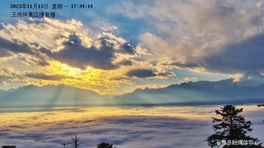 神秘的な美しさ放つ王崗坪の雲(yún)海　四川省