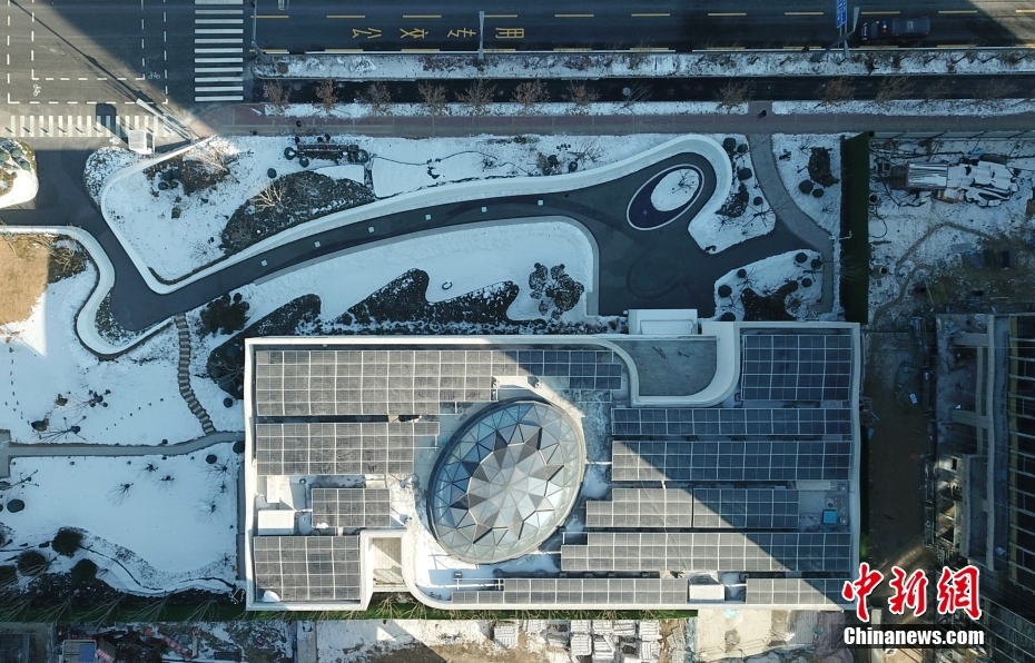 上空から撮影した雄安自由貿(mào)易試験區(qū)交流展示センター　河北省